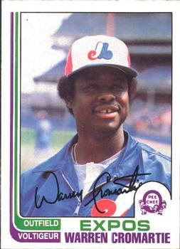 #61 Warren Cromartie - Montreal Expos - 1982 O-Pee-Chee Baseball