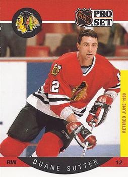 #61 Duane Sutter - Chicago Blackhawks - 1990-91 Pro Set Hockey