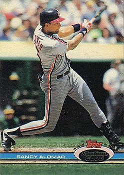 #61 Sandy Alomar - Cleveland Indians - 1991 Stadium Club Baseball
