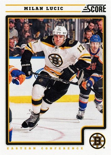 #61 Milan Lucic - Boston Bruins - 2012-13 Score Hockey