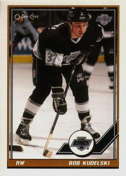 #61 Bob Kudelski - Los Angeles Kings - 1991-92 O-Pee-Chee Hockey