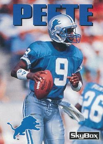 #61 Rodney Peete - Detroit Lions - 1992 SkyBox Impact Football