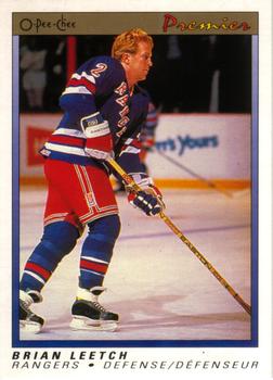 #61 Brian Leetch - New York Rangers - 1990-91 O-Pee-Chee Premier Hockey