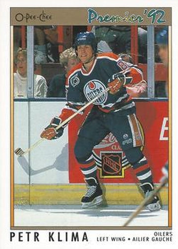 #61 Petr Klima - Edmonton Oilers - 1991-92 O-Pee-Chee Premier Hockey