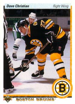 #61 Dave Christian - Boston Bruins - 1990-91 Upper Deck Hockey