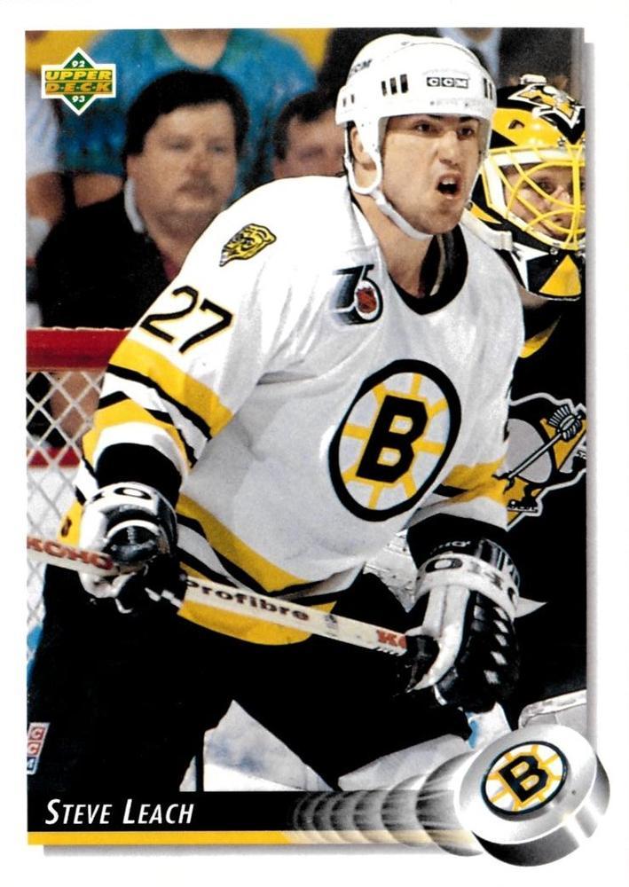 #61 Steve Leach - Boston Bruins - 1992-93 Upper Deck Hockey