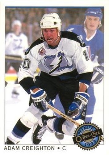 #61 Adam Creighton - Tampa Bay Lightning - 1992-93 O-Pee-Chee Premier Hockey