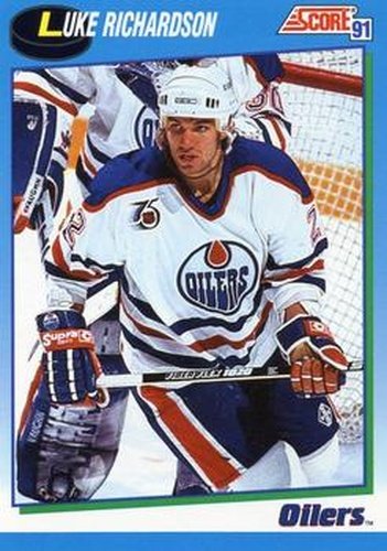 #620 Luke Richardson - Edmonton Oilers - 1991-92 Score Canadian Hockey