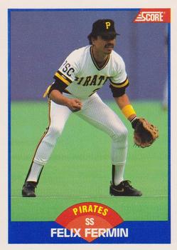 #620 Felix Fermin - Pittsburgh Pirates - 1989 Score Baseball