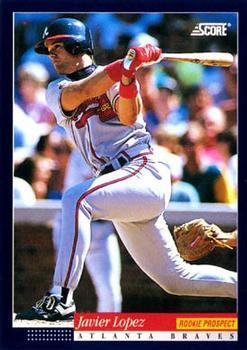 #620 Javy Lopez - Atlanta Braves -1994 Score Baseball