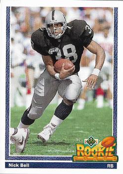 #620 Nick Bell - Los Angeles Raiders - 1991 Upper Deck Football
