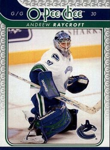 #620 Andrew Raycroft - Vancouver Canucks - 2009-10 O-Pee-Chee Hockey