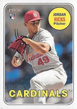 #620b Jordan Hicks - St. Louis Cardinals - 2018 Topps Heritage Baseball