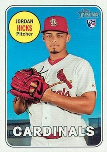 #620c Jordan Hicks - St. Louis Cardinals - 2018 Topps Heritage Baseball