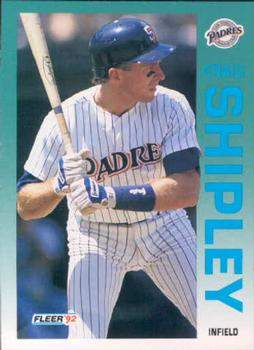 #621 Craig Shipley - San Diego Padres - 1992 Fleer Baseball