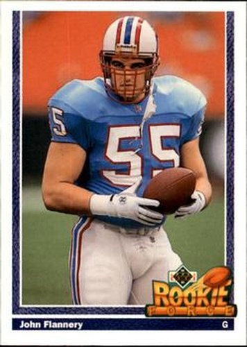 #621 John Flannery - Houston Oilers - 1991 Upper Deck Football