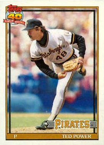 #621 Ted Power - Pittsburgh Pirates - 1991 Topps Baseball