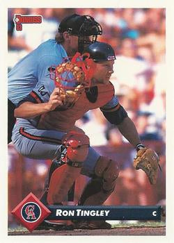 #621 Ron Tingley - California Angels - 1993 Donruss Baseball