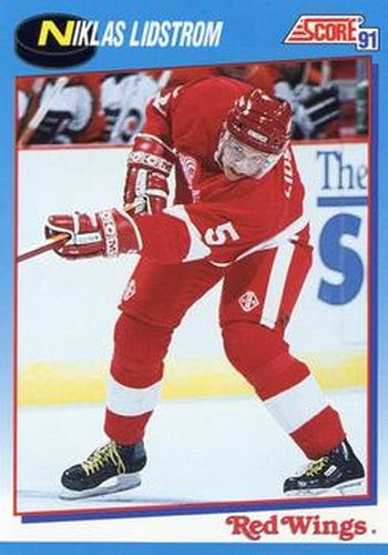 #621 Nicklas Lidstrom - Detroit Red Wings - 1991-92 Score Canadian Bilingual Hockey
