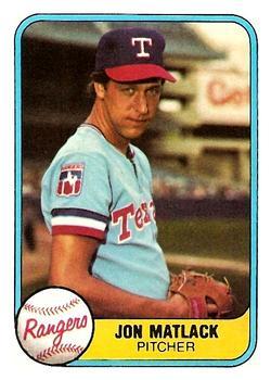 #621 Jon Matlack - Texas Rangers - 1981 Fleer Baseball