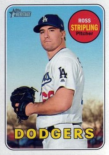 #621 Ross Stripling - Los Angeles Dodgers - 2018 Topps Heritage Baseball