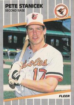 #622 Pete Stanicek - Baltimore Orioles - 1989 Fleer Baseball