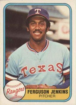 #622 Ferguson Jenkins - Texas Rangers - 1981 Fleer Baseball