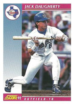 #622 Jack Daugherty - Texas Rangers - 1992 Score Baseball