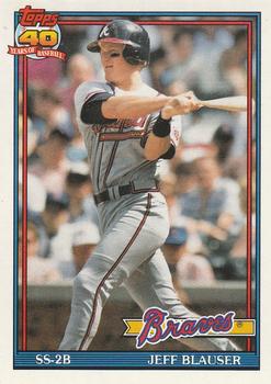 #623 Jeff Blauser - Atlanta Braves - 1991 O-Pee-Chee Baseball