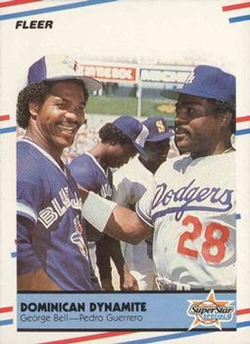 #623 George Bell / Pedro Guerrero - Toronto Blue Jays / Los Angeles Dodgers - 1988 Fleer Baseball