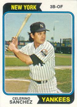 #623 Celerino Sanchez - New York Yankees - 1974 Topps Baseball