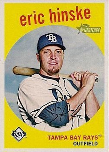 #623 Eric Hinske - Tampa Bay Rays - 2008 Topps Heritage Baseball