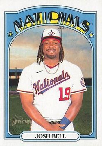 #623 Josh Bell - Washington Nationals - 2021 Topps Heritage Baseball
