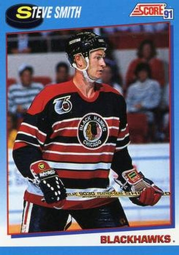 #623 Steve Smith - Chicago Blackhawks - 1991-92 Score Canadian Bilingual Hockey