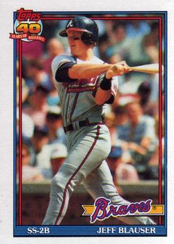 #623 Jeff Blauser - Atlanta Braves - 1991 Topps Baseball