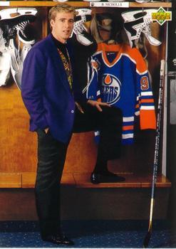 #624 Bernie Nicholls - Edmonton Oilers - 1992-93 Upper Deck Hockey