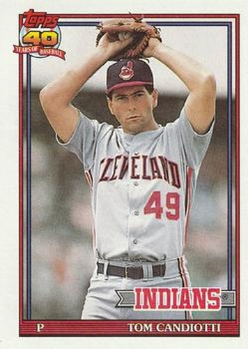 #624 Tom Candiotti - Cleveland Indians - 1991 Topps Baseball