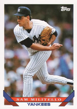 #624 Sam Militello - New York Yankees - 1993 Topps Baseball