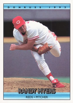 #624 Randy Myers - Cincinnati Reds - 1992 Donruss Baseball