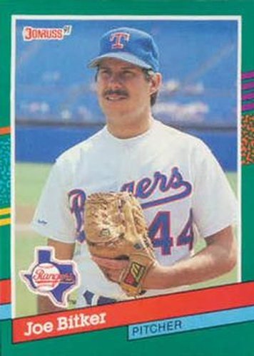 #624 Joe Bitker - Texas Rangers - 1991 Donruss Baseball