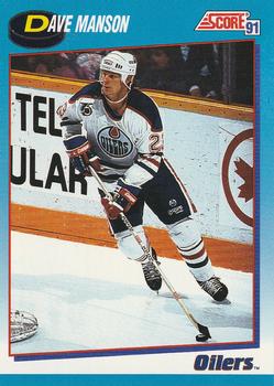 #624 Dave Manson - Edmonton Oilers - 1991-92 Score Canadian Bilingual Hockey