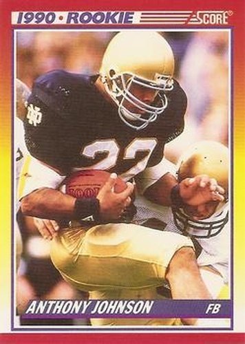#624 Anthony Johnson - Notre Dame Fighting Irish / Indianapolis Colts - 1990 Score Football