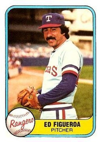 #624 Ed Figueroa - Texas Rangers - 1981 Fleer Baseball