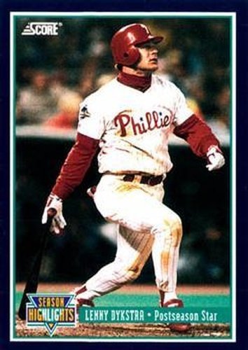 #624 Lenny Dykstra - Philadelphia Phillies -1994 Score Baseball