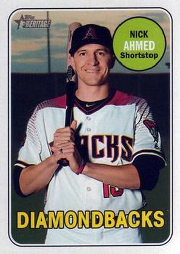 #624 Nick Ahmed - Arizona Diamondbacks - 2018 Topps Heritage Baseball
