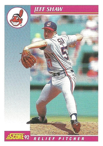#624 Jeff Shaw - Cleveland Indians - 1992 Score Baseball