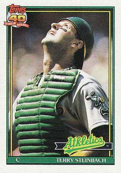 #625 Terry Steinbach - Oakland Athletics - 1991 Topps Baseball
