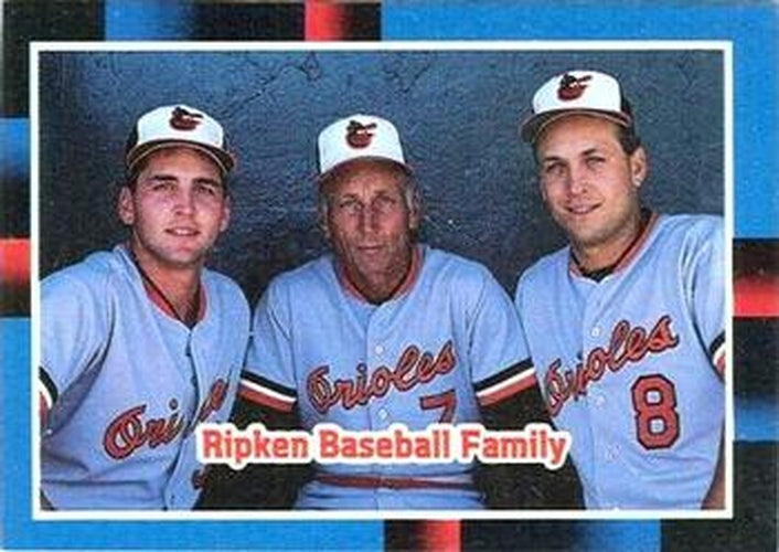 #625 Ripken Baseball Family Billy Ripken / Cal Ripken Sr. / Cal Ripken Jr. - Baltimore Orioles - 1988 Donruss Baseball
