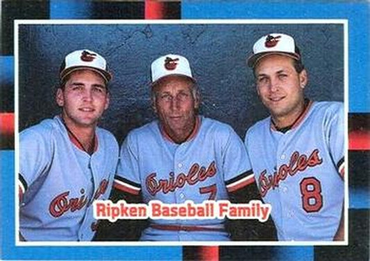 #625 Ripken Baseball Family Billy Ripken / Cal Ripken Sr. / Cal Ripken Jr. - Baltimore Orioles - 1988 Donruss Baseball
