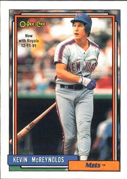 #625 Kevin McReynolds - Kansas City Royals - 1992 O-Pee-Chee Baseball